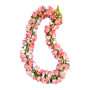 A gorgeous peach silk rosebud lei to match any outfit you wear.