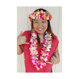 Silk Plumeria Lei and Haku