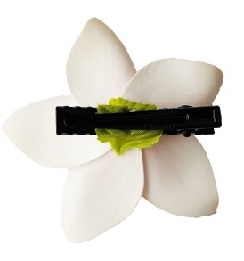 Realistic Assorted Foam Plumeria Hair Clips – Set of 10